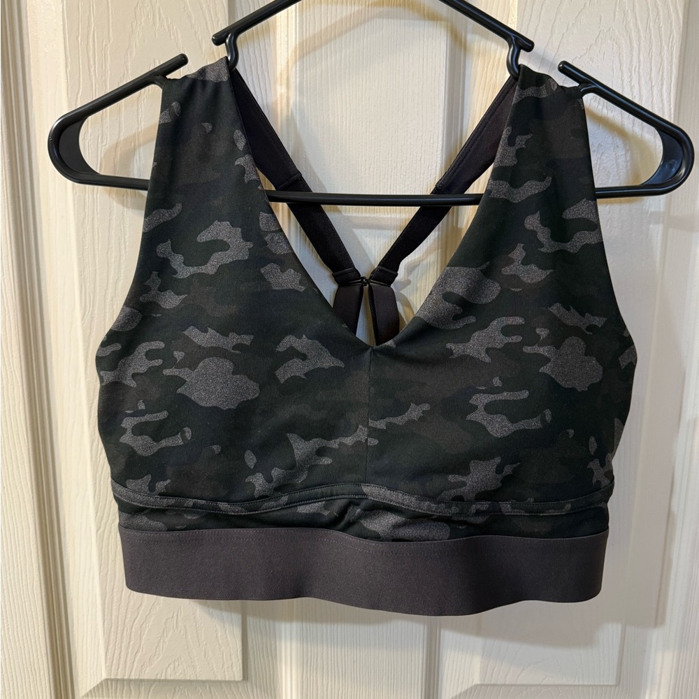 Black Camouflage Sports Bra